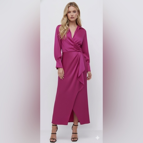 strapless open back dress VIOLETTE BUBBLE HEM MAXI DRESS